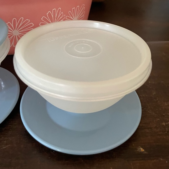 Vintage Tupperware Blue Parfait Pudding Dessert Cups❤️ - Picture 5 of 13